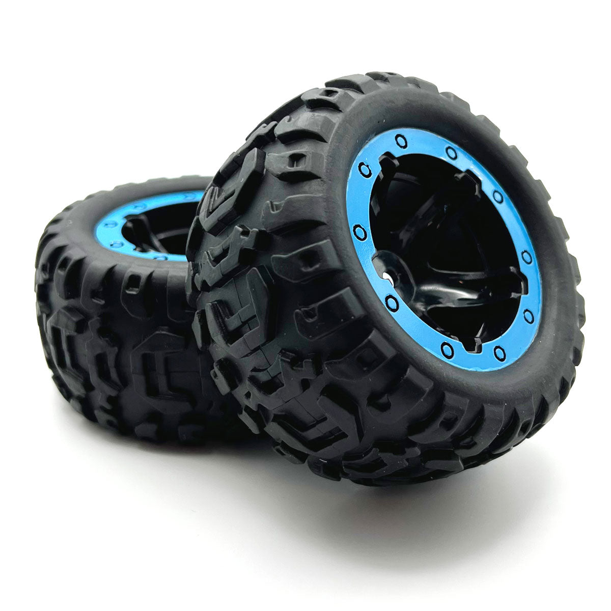 BlackZon Slyder MT Wheels/Tires Assembled (Black/Blue)