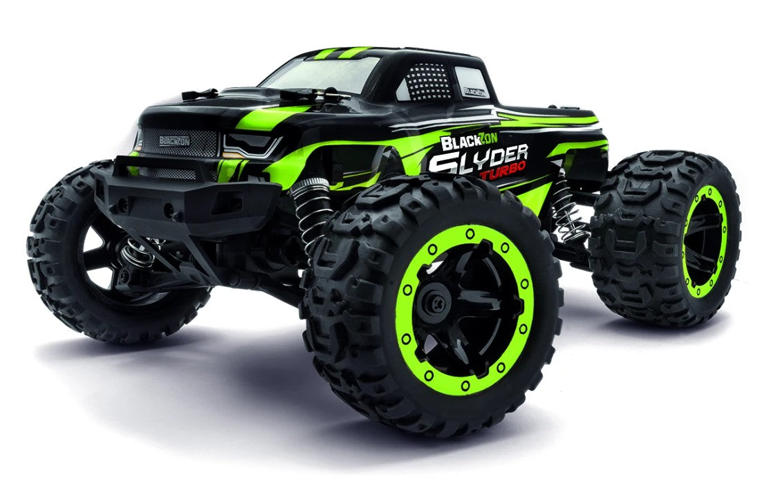 BlackZon Slyder MT Turbo 1/16 4WD 2S Brushless Monster Truck - Green