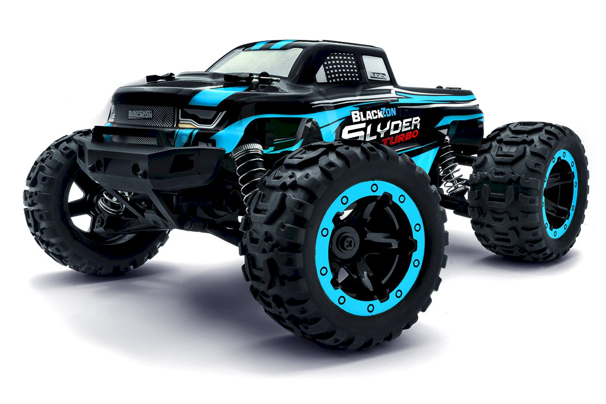 BlackZon Slyder MT Turbo 1/16 4WD 2S Brushless Monster Truck - Blue