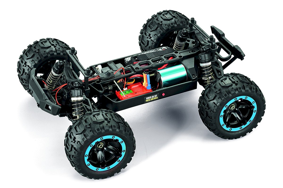 BlackZon Slyder MT Turbo 1/16 4WD 2S Brushless Monster Truck - Blue