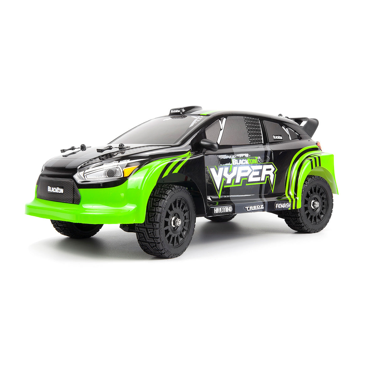 BlackZon Vyper RX 1/16 4WD RTR Rally Car Green - Brushed RC Vehicle