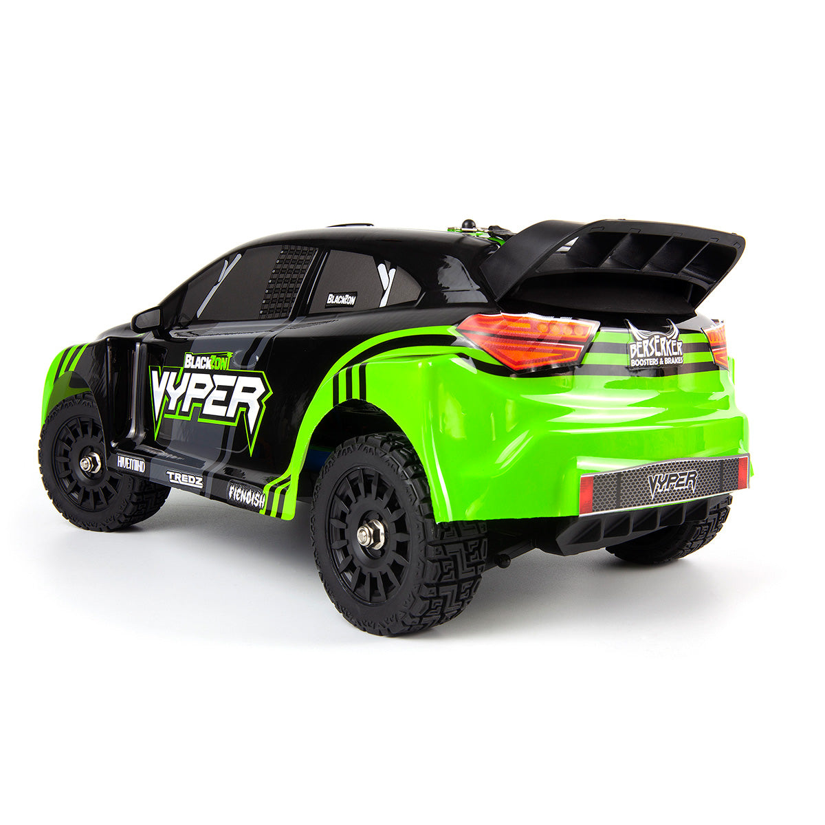 BlackZon Vyper RX 1/16 4WD RTR Rally Car Green - Brushed RC Vehicle