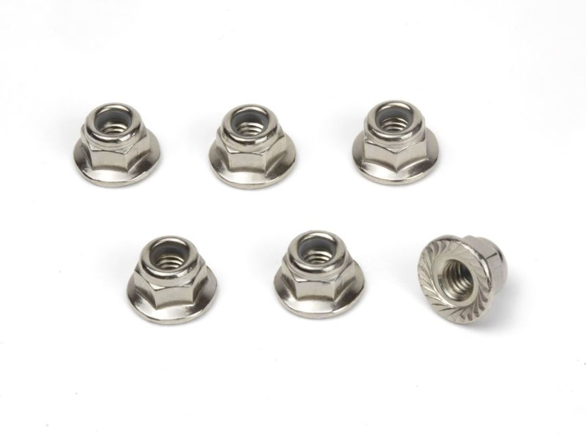 BlackZon M4 Flanged Lock Nuts (6-Pack) - OEM Replacement Hardware - 540453