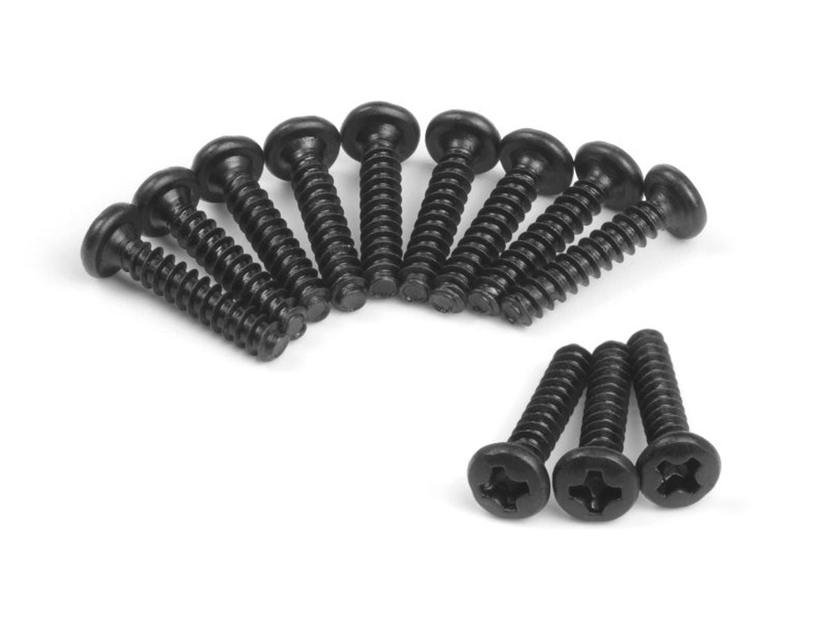 BlackZon Pan Head Tapping Screws BBHO2.6x12mm (12pcs) RC Replacement Part