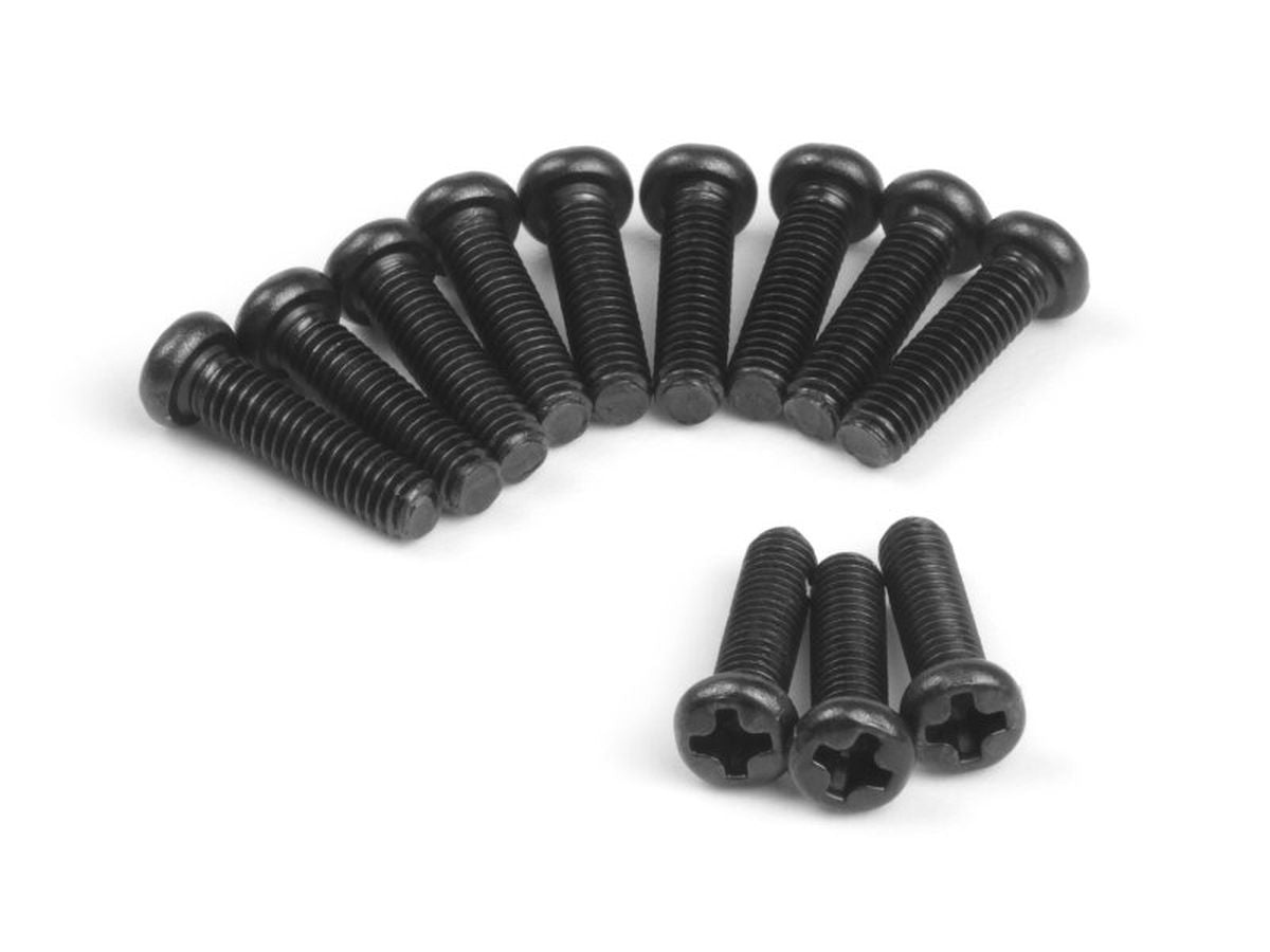 BlackZon Pan Head Tapping Screws BBHO2.5x10mm (12pcs) RC Replacement Part