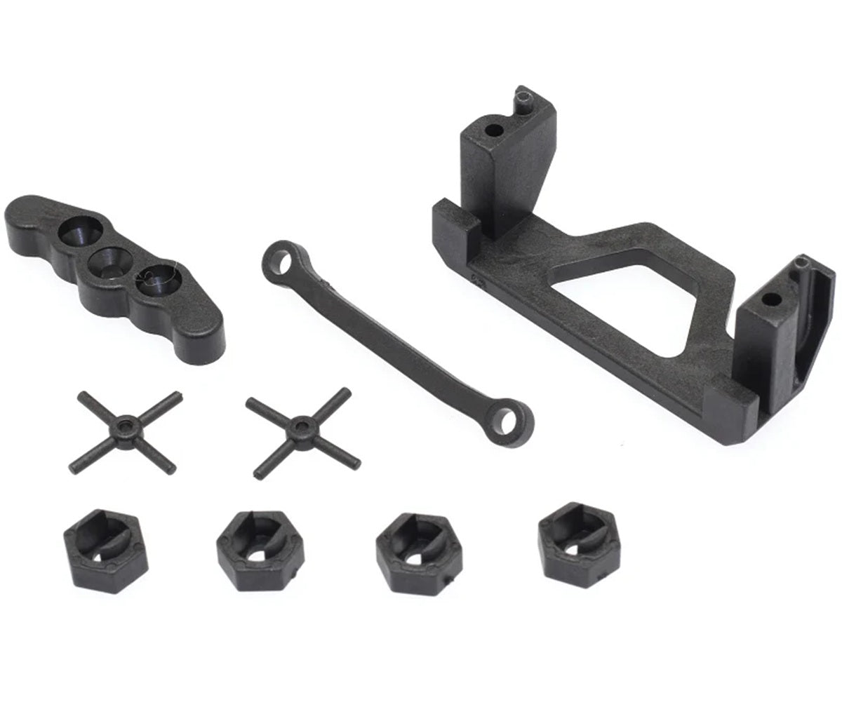 CEN Racing Wheel Hex & Servo Mount Set (Cross Pin, Rear Lower Mount, Steering Linkage) - 1/16 Scale C16405