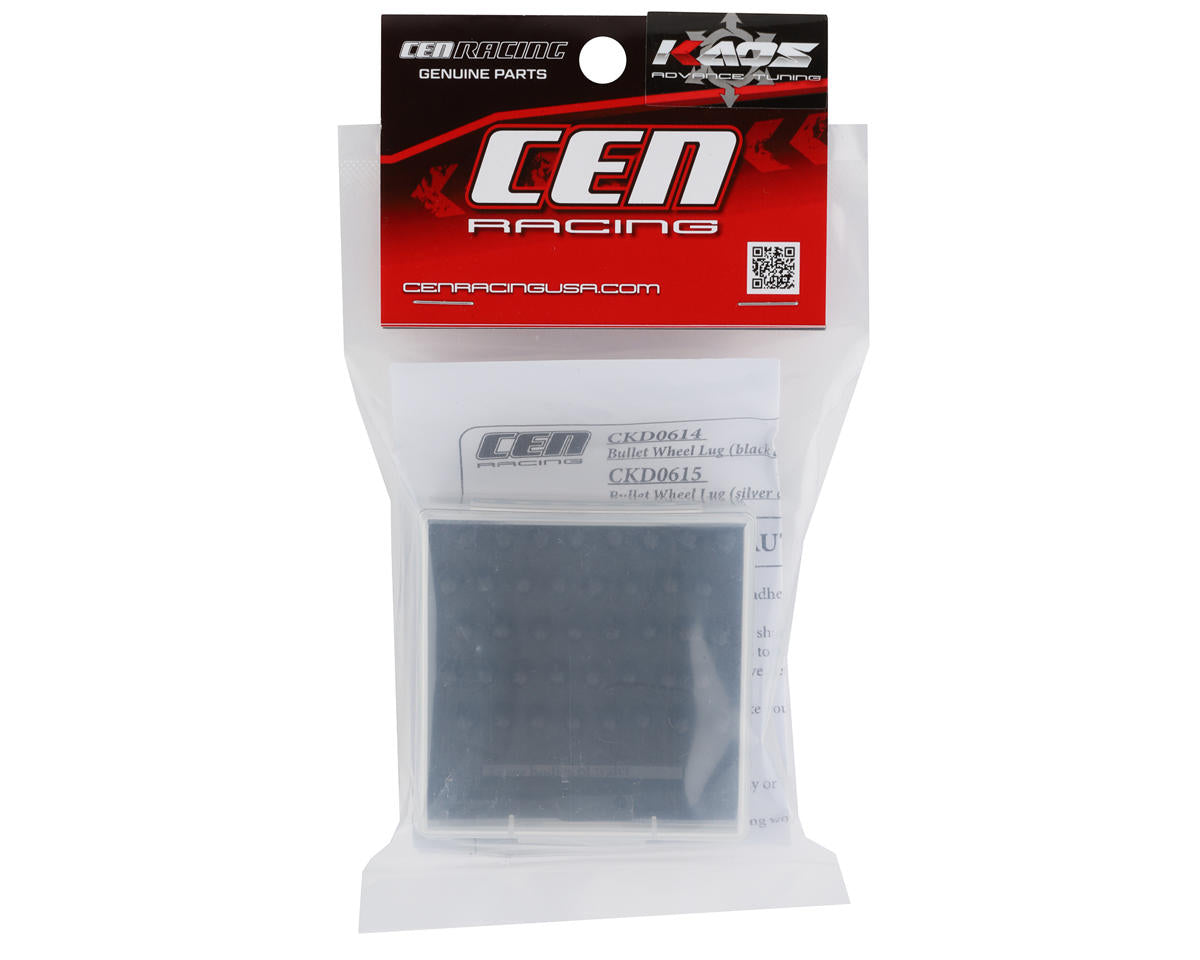 CEN Racing Bullet Wheel Lug (black chrome M2.5 studs with tool 40pcs)