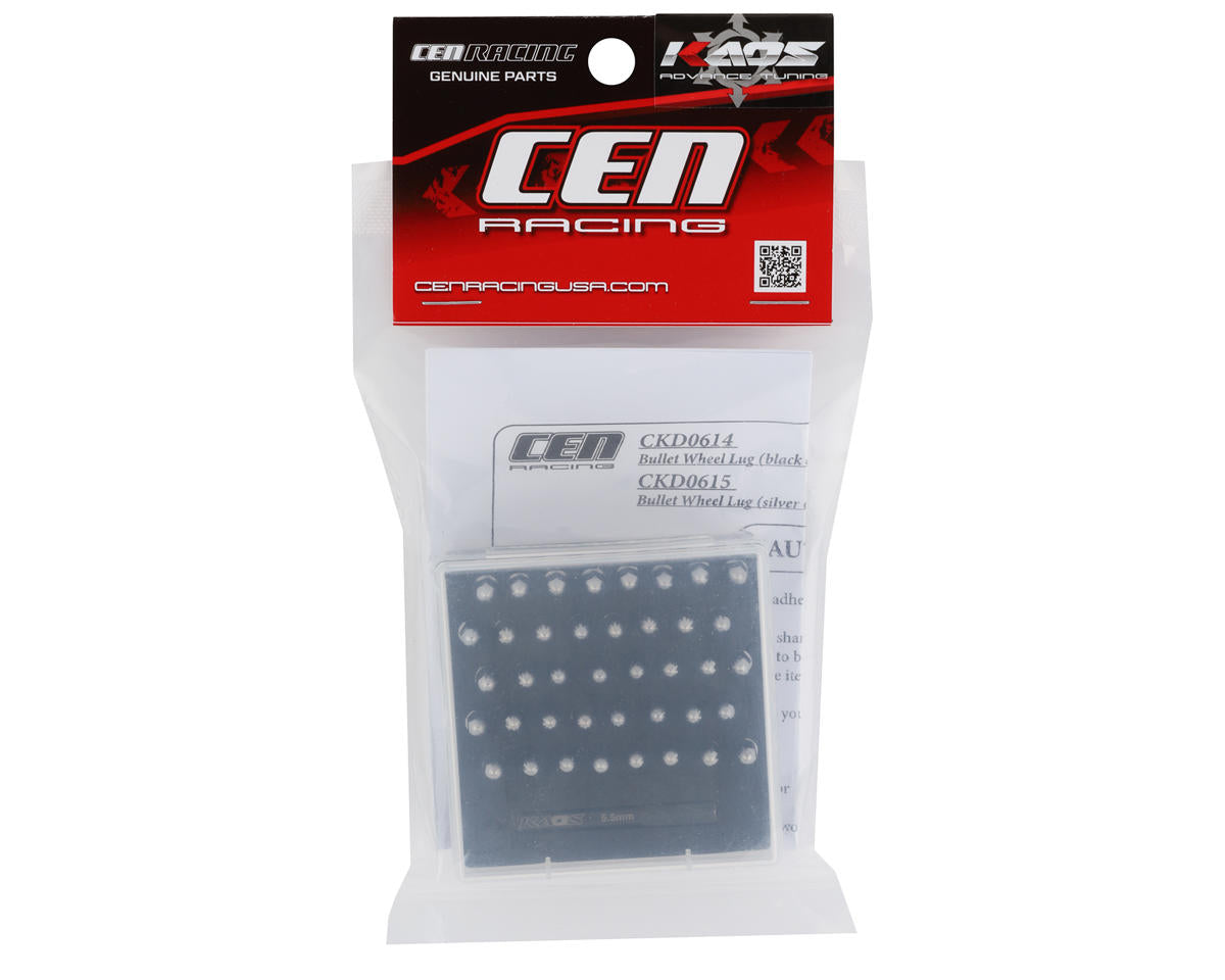 CEN Racing Bullet Wheel Lug(silver chrome M2.5 studs with tool 40pcs)