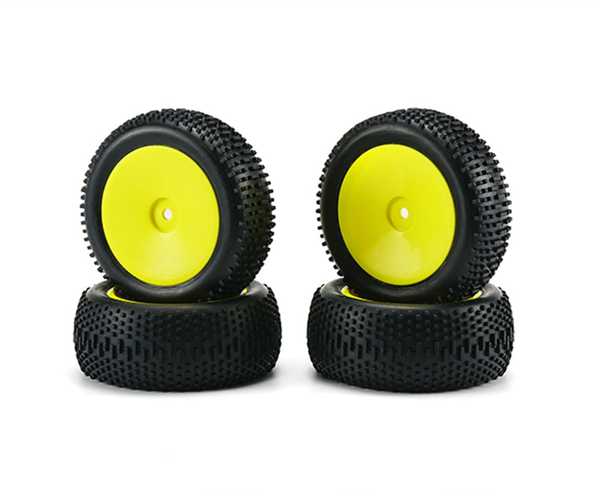 Carisma Mini 4XS Front and Rear Mounted Tires Set - 1/14 Scale Buggy