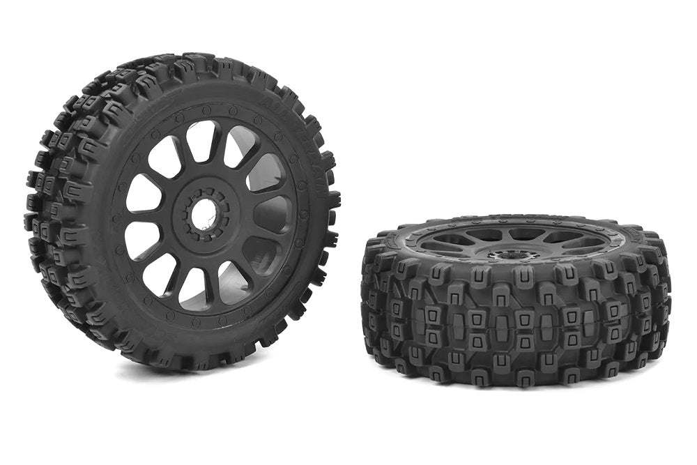 Corally Scorpion XTB, Off-Road 1/8 Buggy Tires, Glued on Black 00180-1006