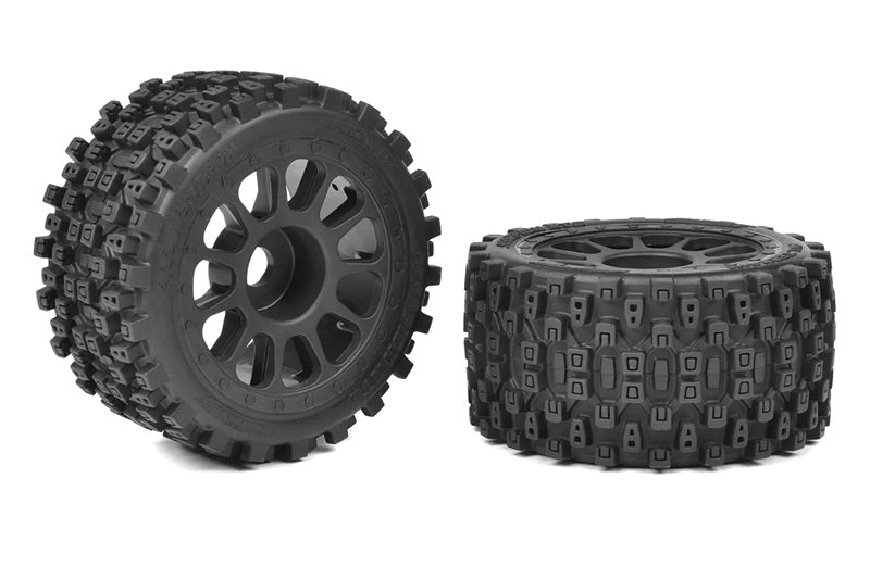 Corally 1 - 8 Buggy Tires - Scorpion XTB Rear Wide - Glued on Black Rim | RC Spare Part