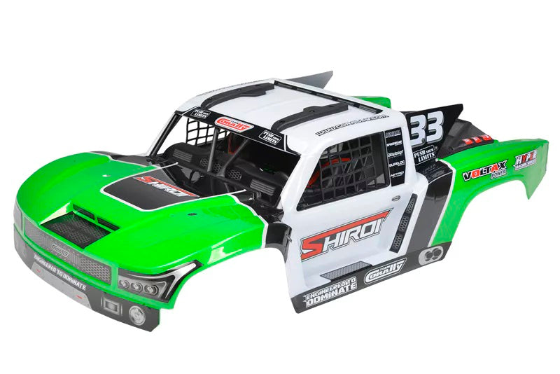 Corally Polycarbonate Body - Shiroi - with Driver Interior & Roll | RC Body Shell Replacement