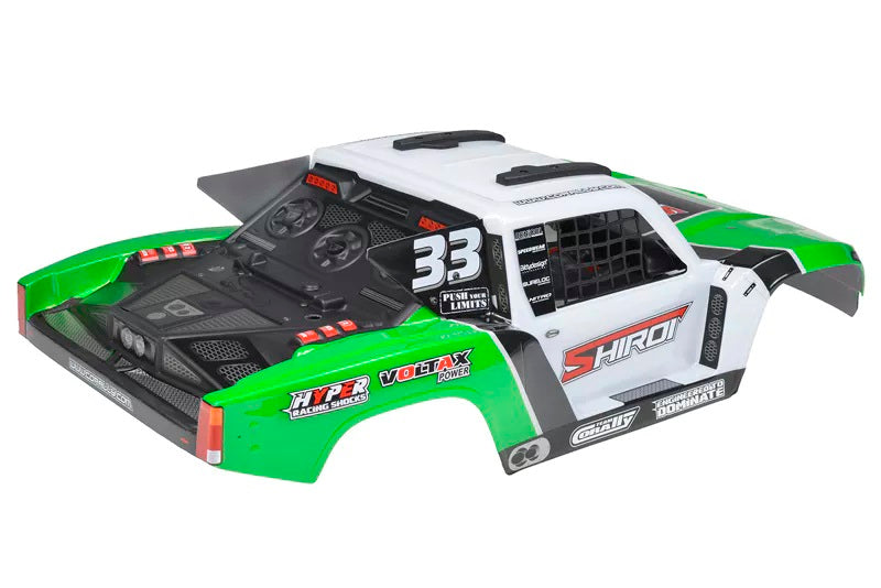 Corally Polycarbonate Body - Shiroi - with Driver Interior & Roll | RC Body Shell Replacement
