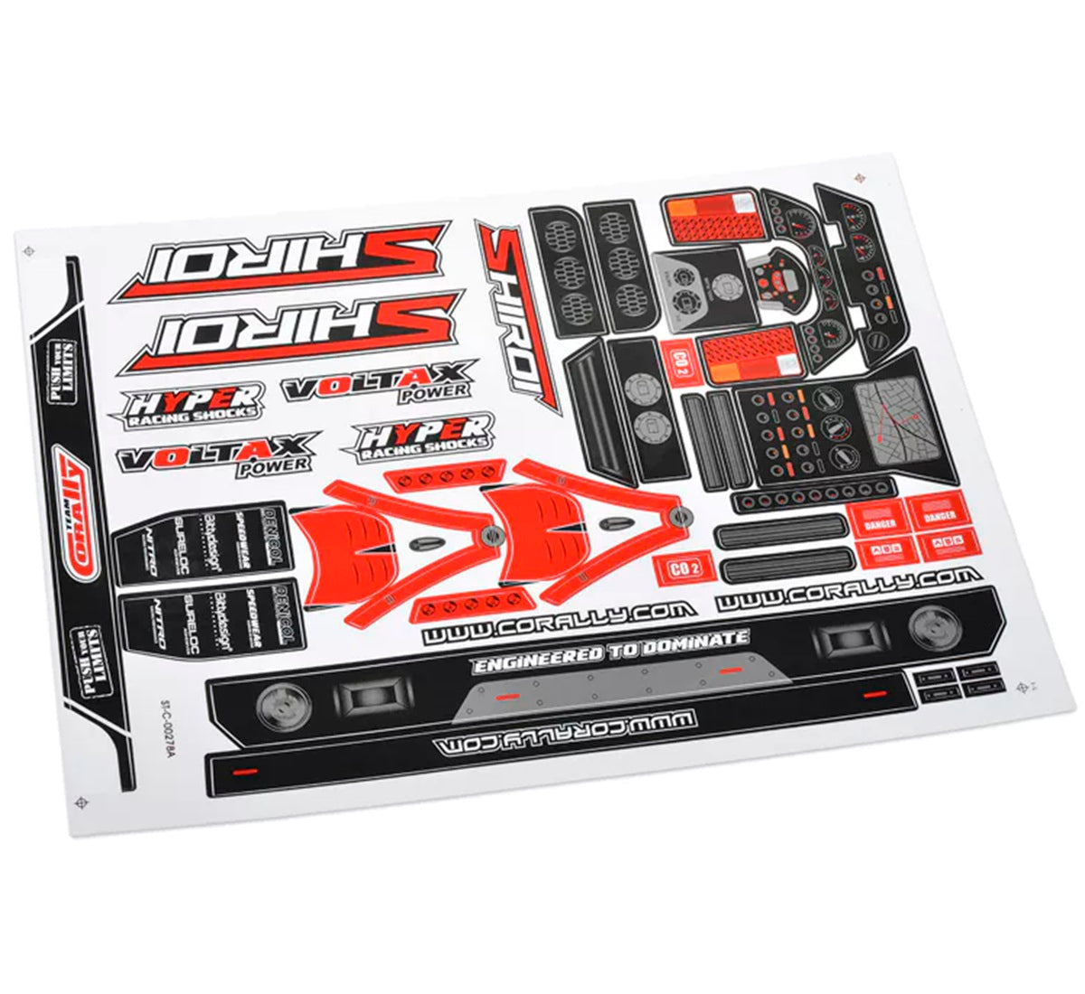 Corally Shiroi Body Decal Sheet | RC Body Graphics Replacement
