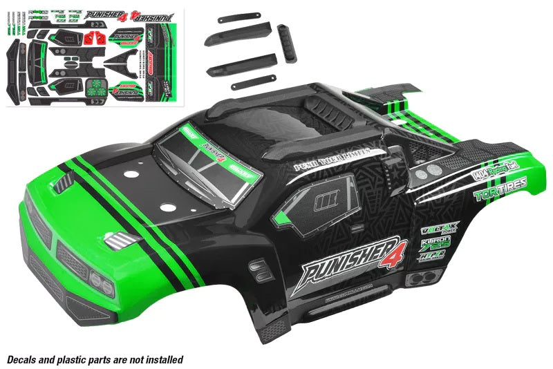Corally Polycarbonate Body - Punisher 4 - Painted / Pre-Cut | RC Body Shell Replacement