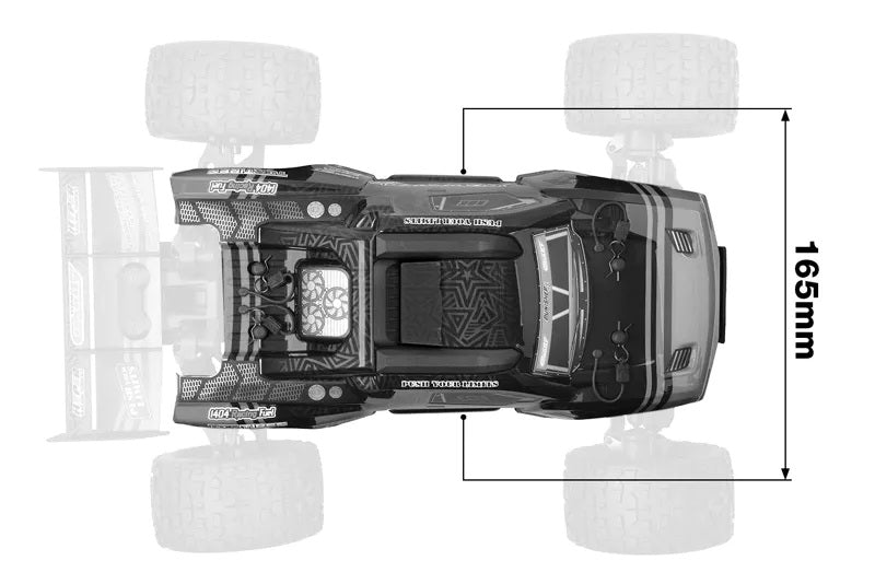 Corally Polycarbonate Body - Punisher 4 - Painted / Pre-Cut | RC Body Shell Replacement