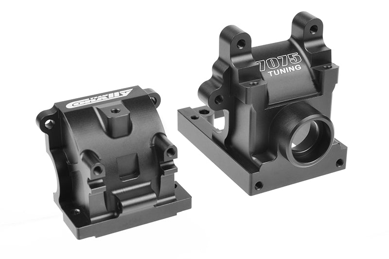 Corally Gearbox Case Set - Swiss Made 7075 T6 - Black - Set