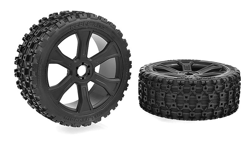 Corally Asuga XLR Off-Road Tires Low Profile Glued on Black Rim