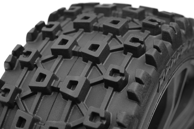 Corally Asuga XLR Off-Road Tires Low Profile Glued on Black Rim