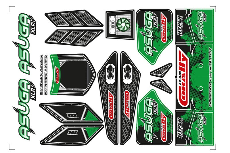 Corally Body Decal Sheet Asuga XLR Green