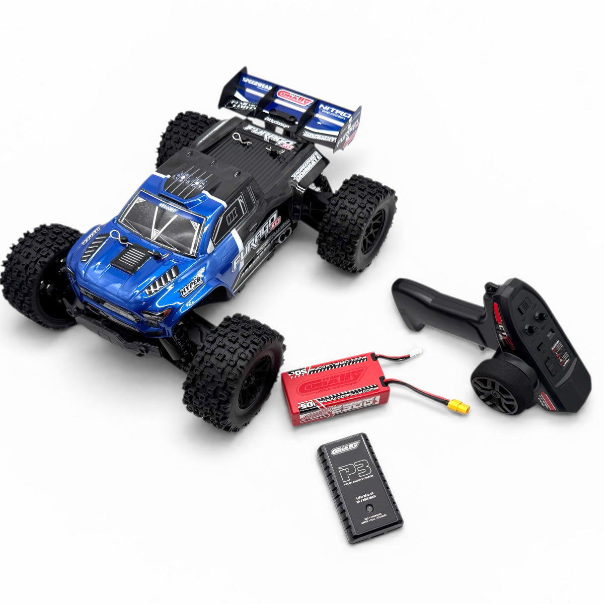 Team Corally Furago XD 1/12 4WD RTR Monster Truck Blue - 2S LiPo Ready