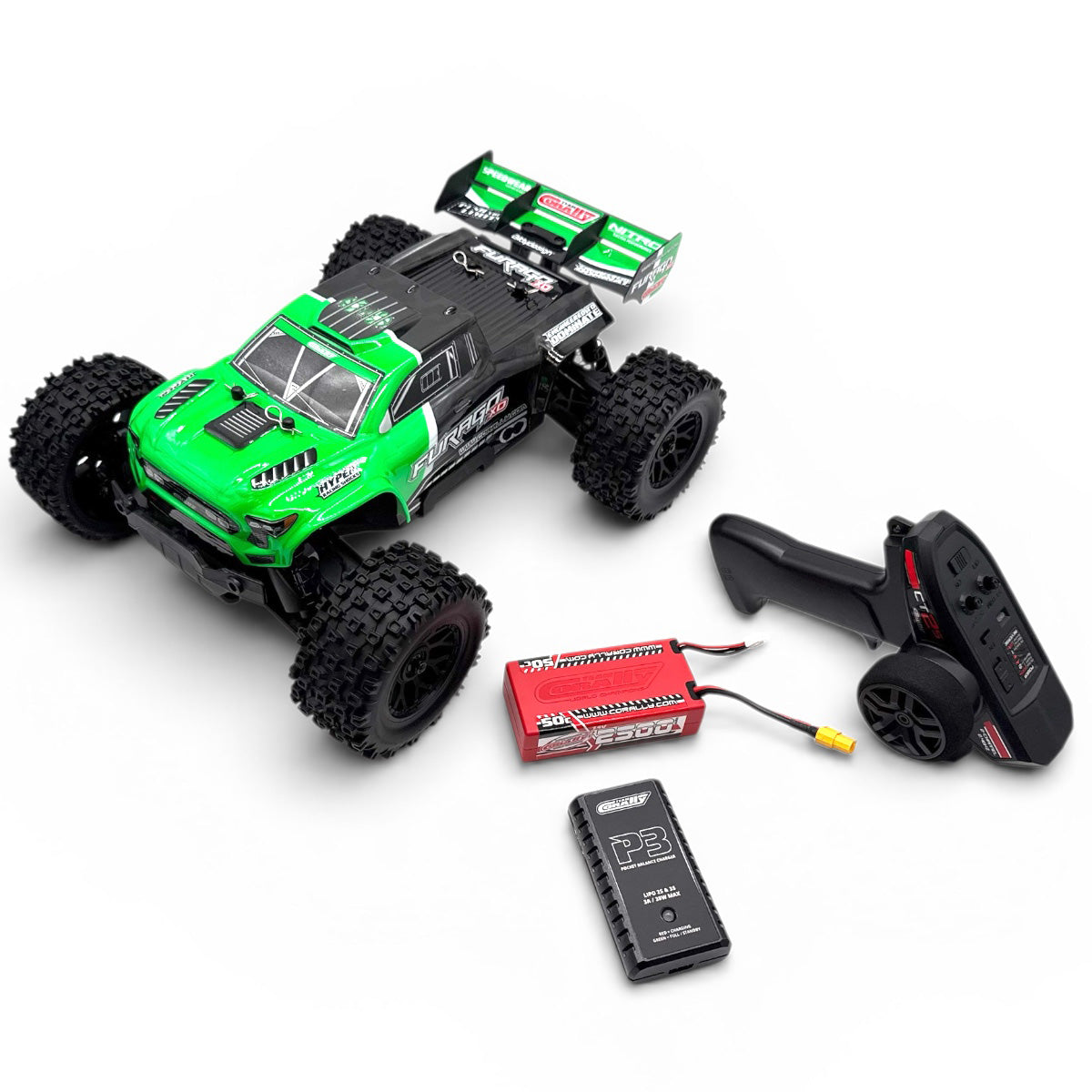 Team Corally Furago XD 1/12 4WD RTR Monster Truck Green - 2S LiPo Ready