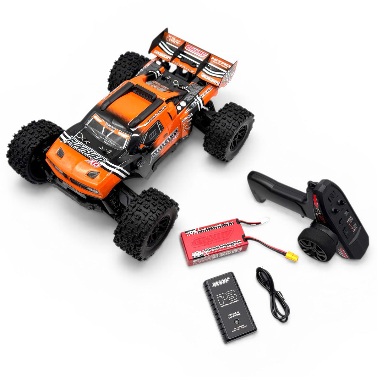 Team Corally Punisher XD 1/12 4WD RTR Monster Truck Orange - 2S LiPo Ready