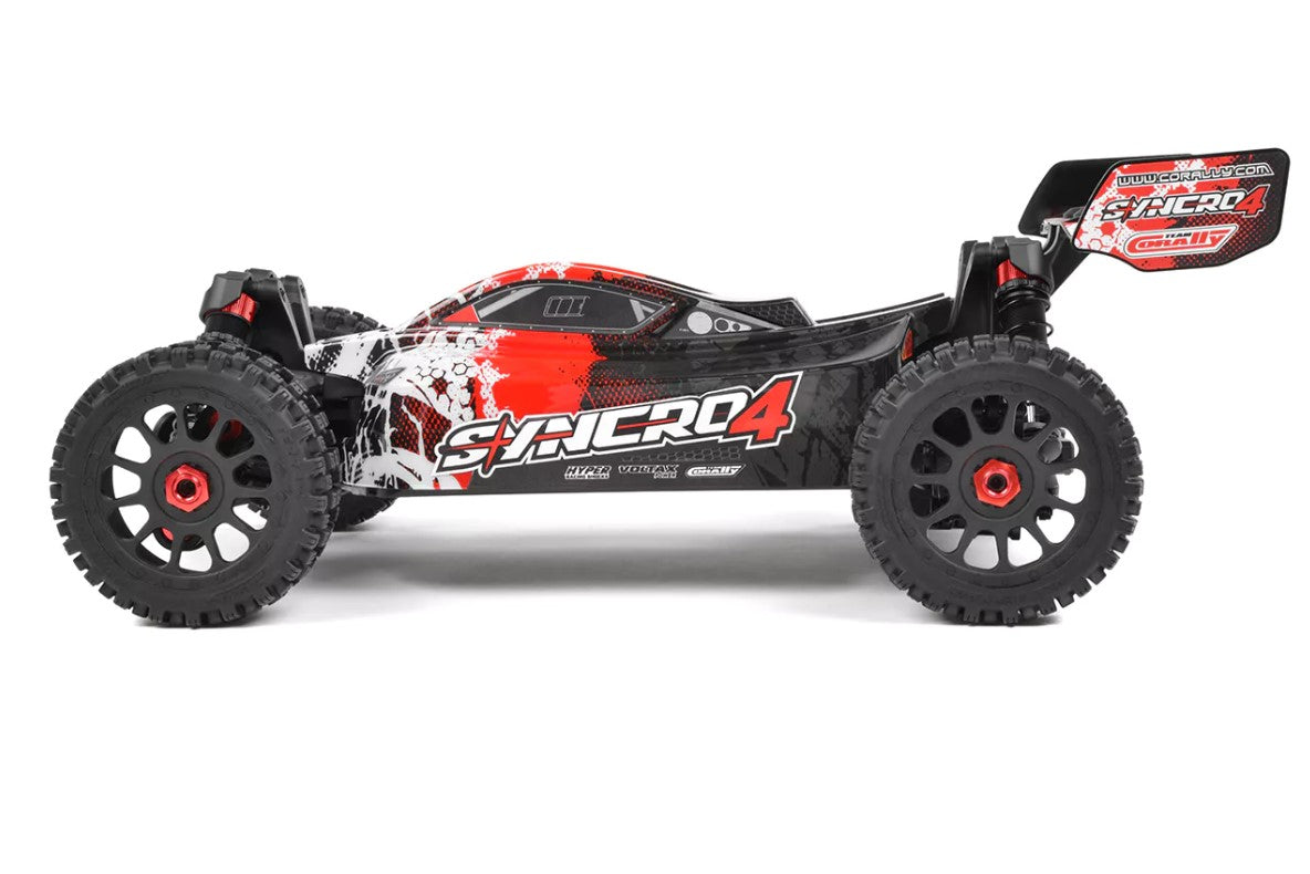 Corally Syncro-4 1/8 4S Brushless 4WD Off Road Buggy RTR - Red COR00287-R