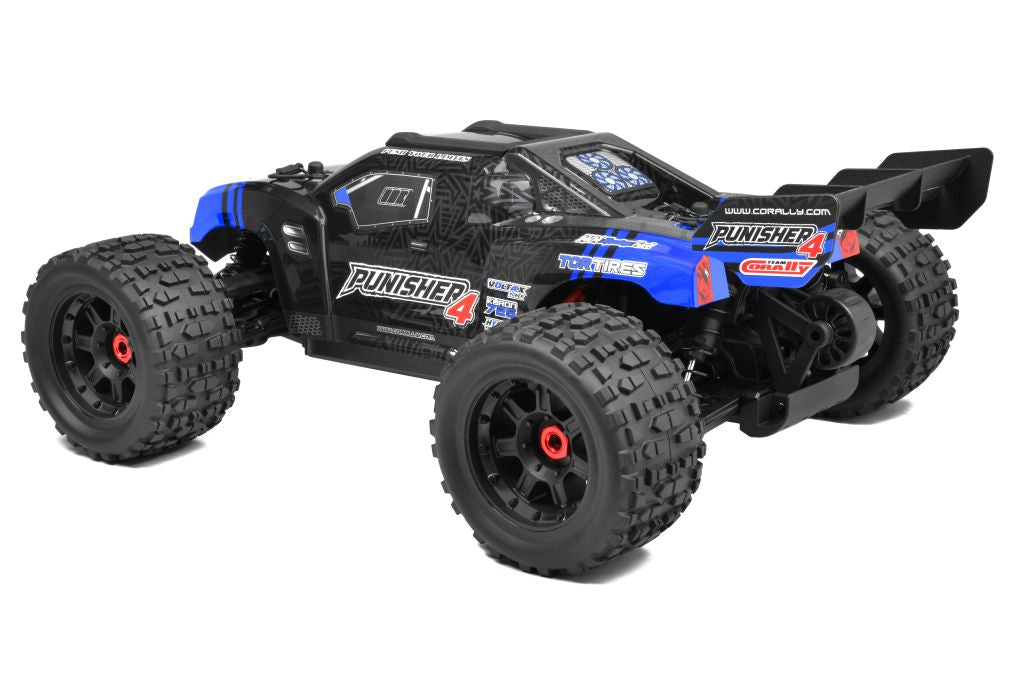 Corally Punisher 4S 1/10 Monster Truck 4WD RTR Version, Blue 00292-B