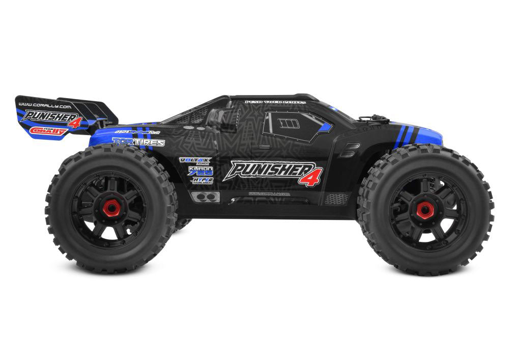Corally Punisher 4S 1/10 Monster Truck 4WD RTR Version, Blue 00292-B