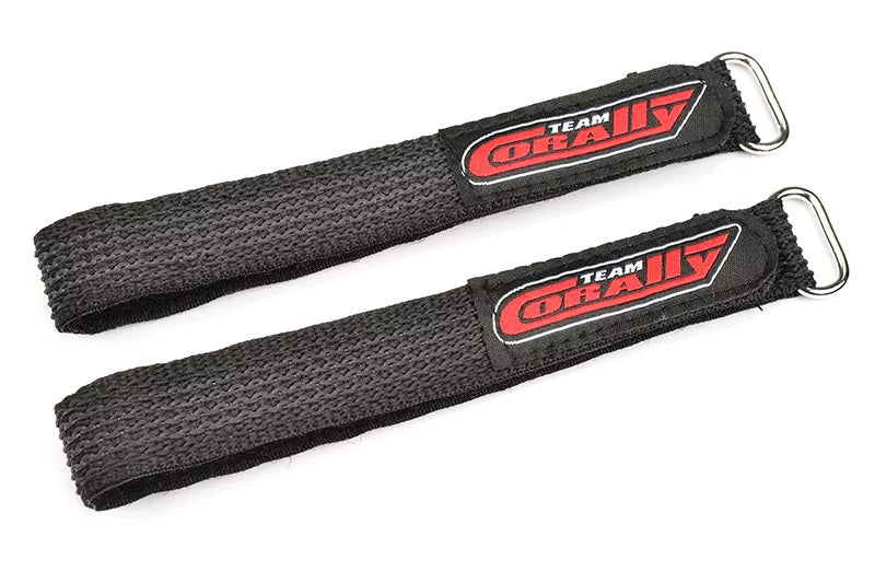 Corally Pro Battery Straps - 300x20mm - Metal Buckle - Silicone | RC Accessory