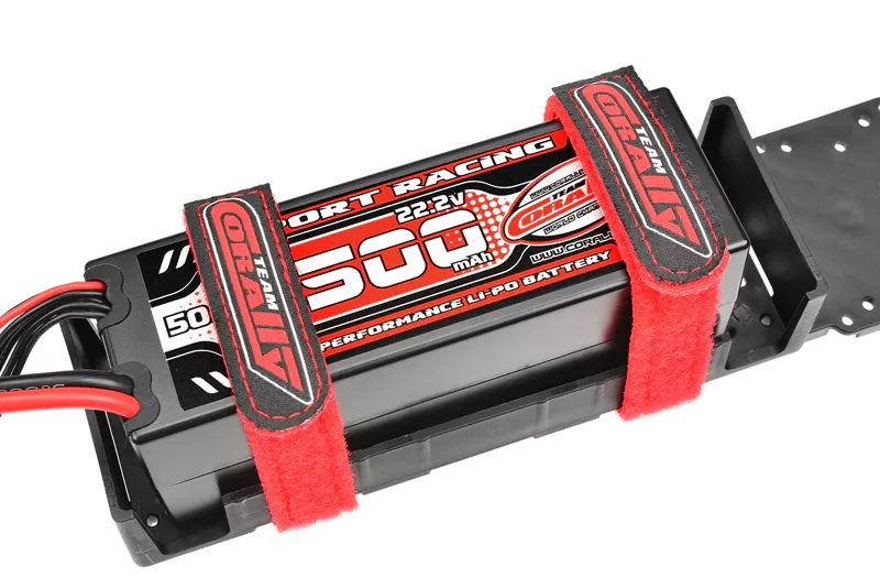 Corally Pro Battery Straps - 300x20mm - Metal Buckle - Silicone | RC Accessory