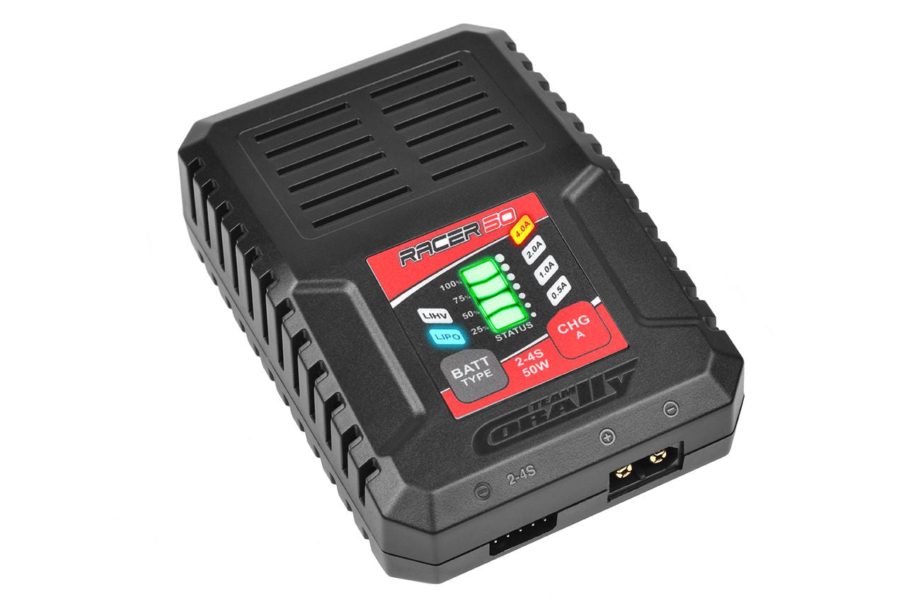 Corally Racer 50 AC Charger, 2-4S LiPo 50W 51020