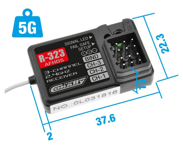 Corally CT2R 2-Channel 2.4GHZ Digital Radio Control System