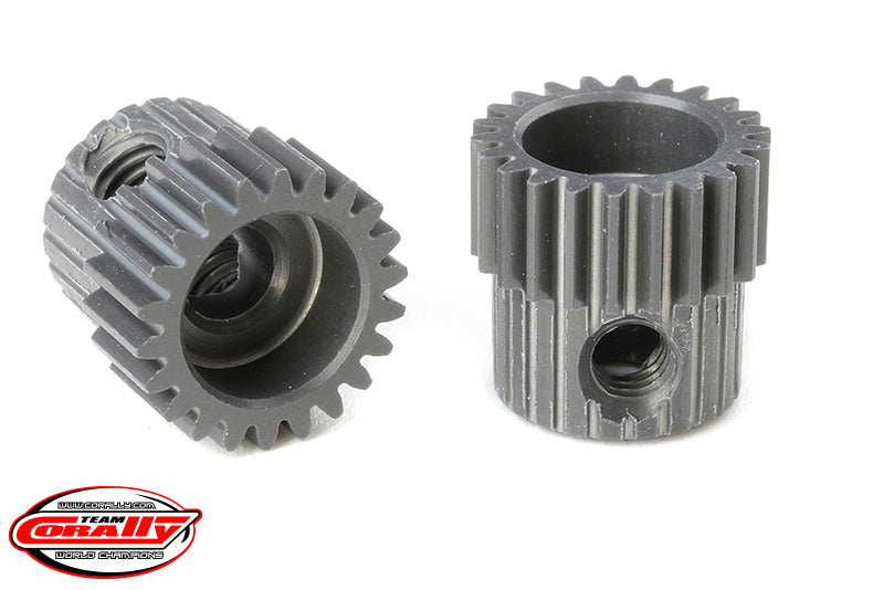 Corally 64DP 22T Short Pinion Gear – Hard-Anodized 7075 Aluminum Race Pinion