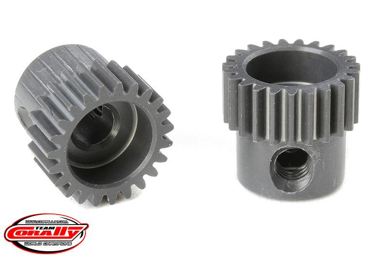 Corally 64DP 23T Short Pinion Gear – Hard-Anodized 7075 Aluminum Race Pinion