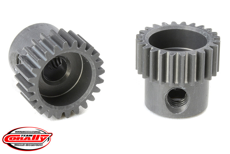 Corally 64DP 24T Short Pinion Gear – Hard-Anodized 7075 Aluminum Race Pinion