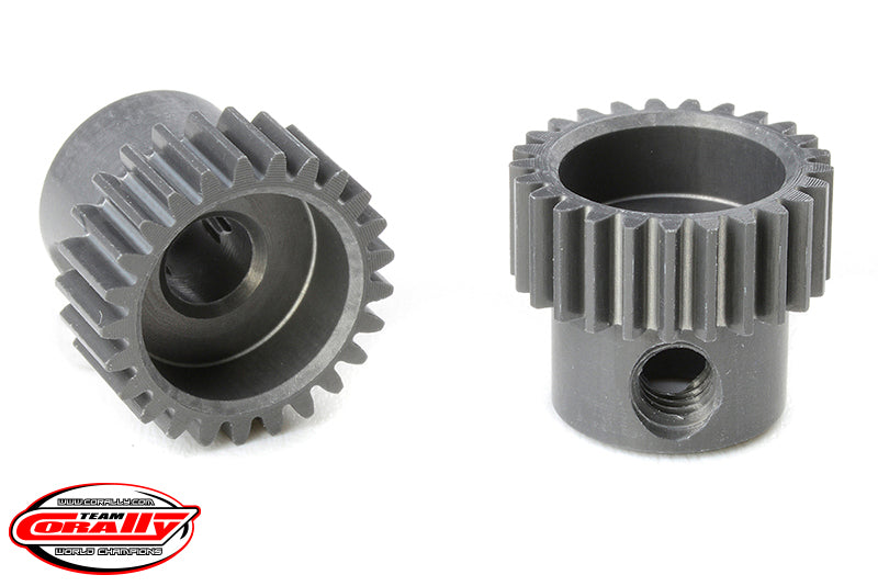 Corally 64DP 25T Short Pinion Gear – Hard-Anodized 7075 Aluminum Race Pinion