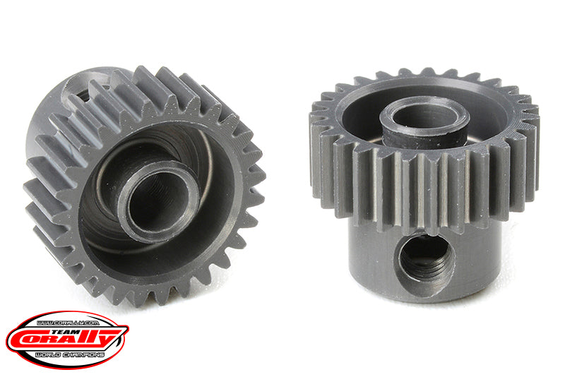 Corally 64DP 27T Short Pinion Gear – Hard-Anodized 7075 Aluminum Race Pinion