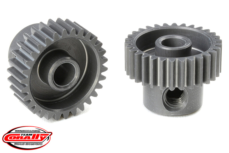 Corally 64DP 30T Short Pinion Gear – Hard-Anodized 7075 Aluminum Race Pinion