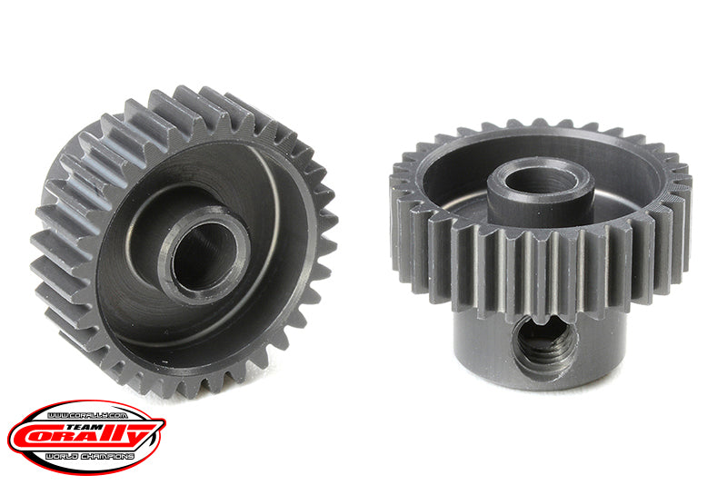 Corally 64DP 32T Short Pinion Gear – Hard-Anodized 7075 Aluminum Race Pinion