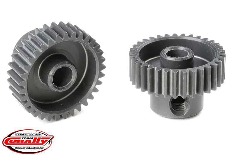 Corally 64DP 33T Short Pinion Gear – Hard-Anodized 7075 Aluminum Race Pinion