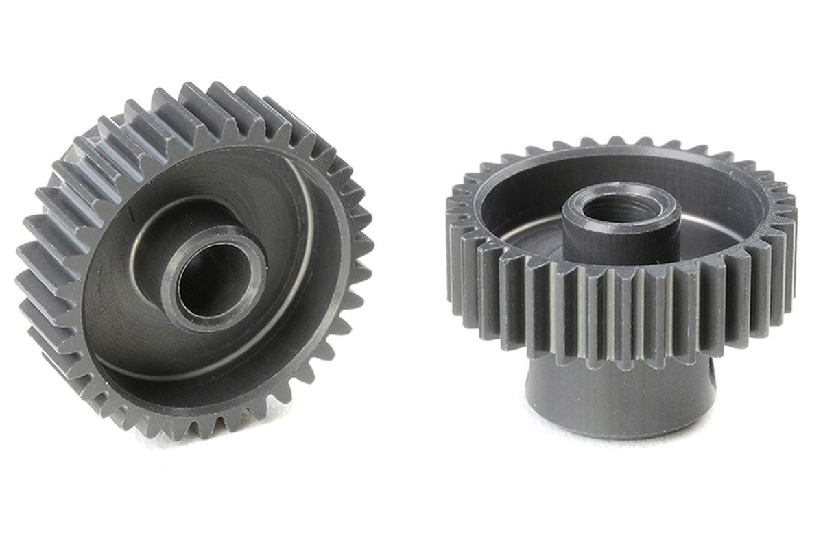 Corally 64DP 34T Short Pinion Gear – Hard-Anodized 7075 Aluminum Race Pinion