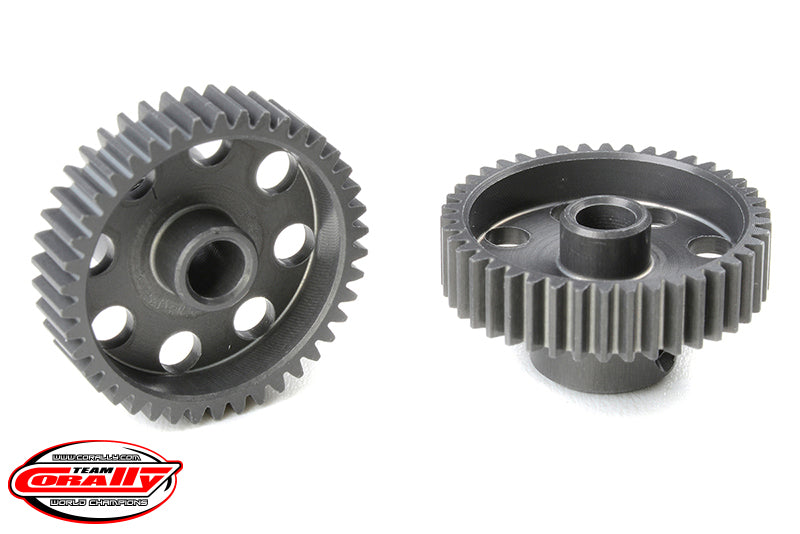Corally 64DP 42T Short Pinion Gear – Hard-Anodized 7075 Aluminum Race Pinion