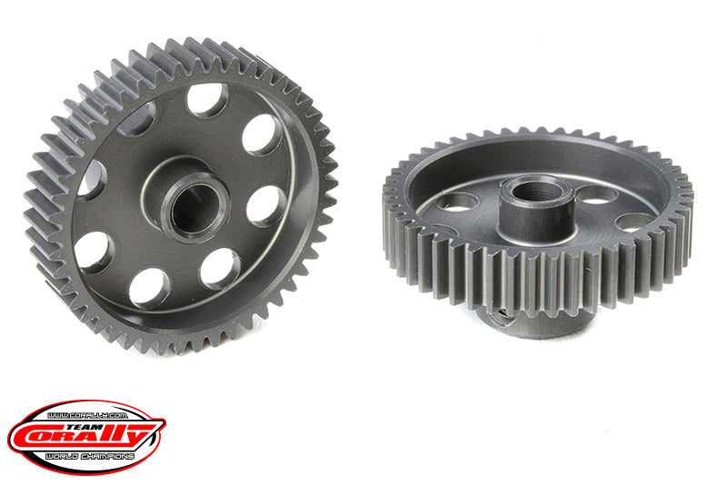 Corally 64DP 48T Short Pinion Gear – Hard-Anodized 7075 Aluminum Race Pinion