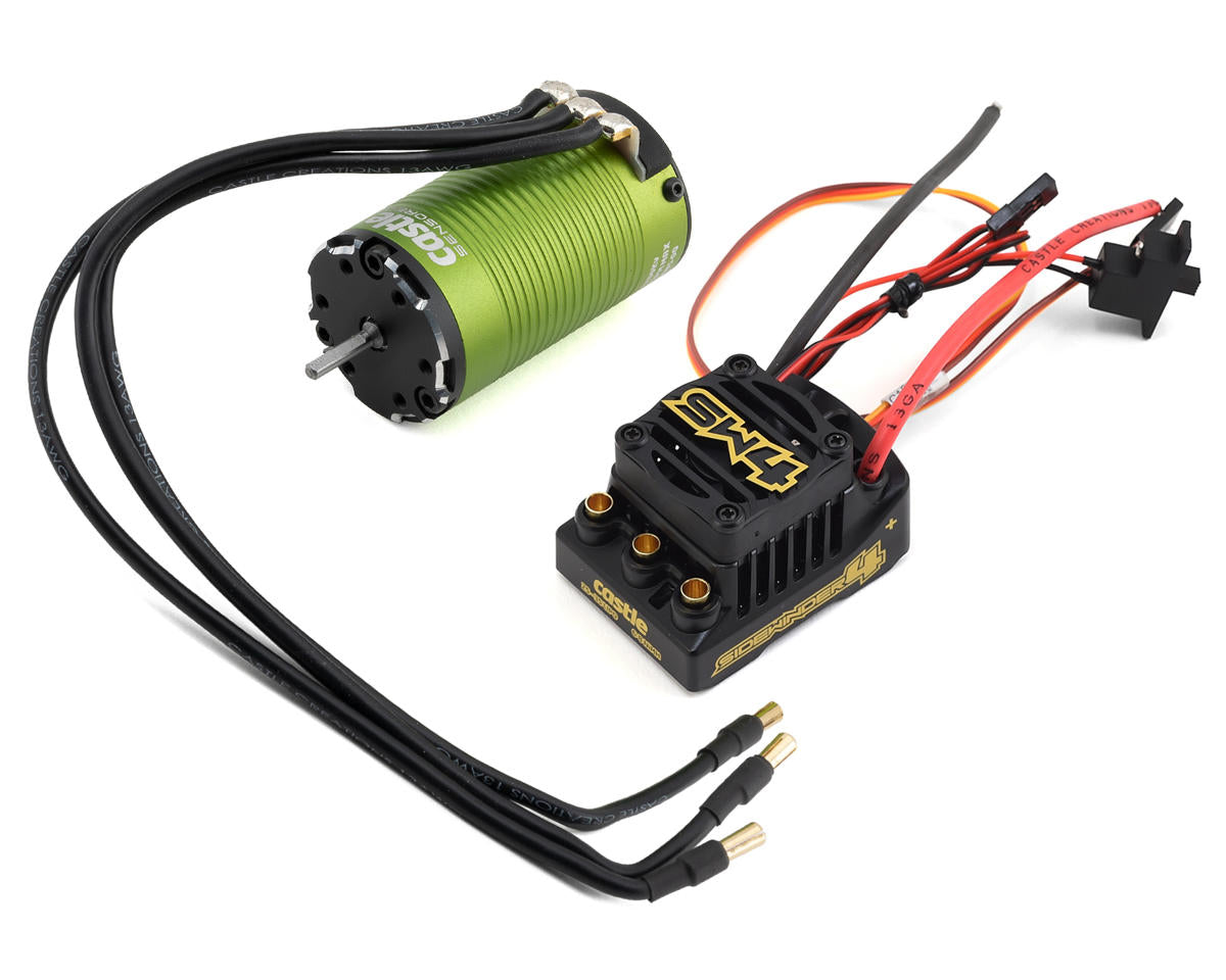 Castle Creations Sidewinder SW4 Waterproof 1/10 ESC/Motor Combo w/1412 (2100kV) (5mm Shaft) 010-0164-09