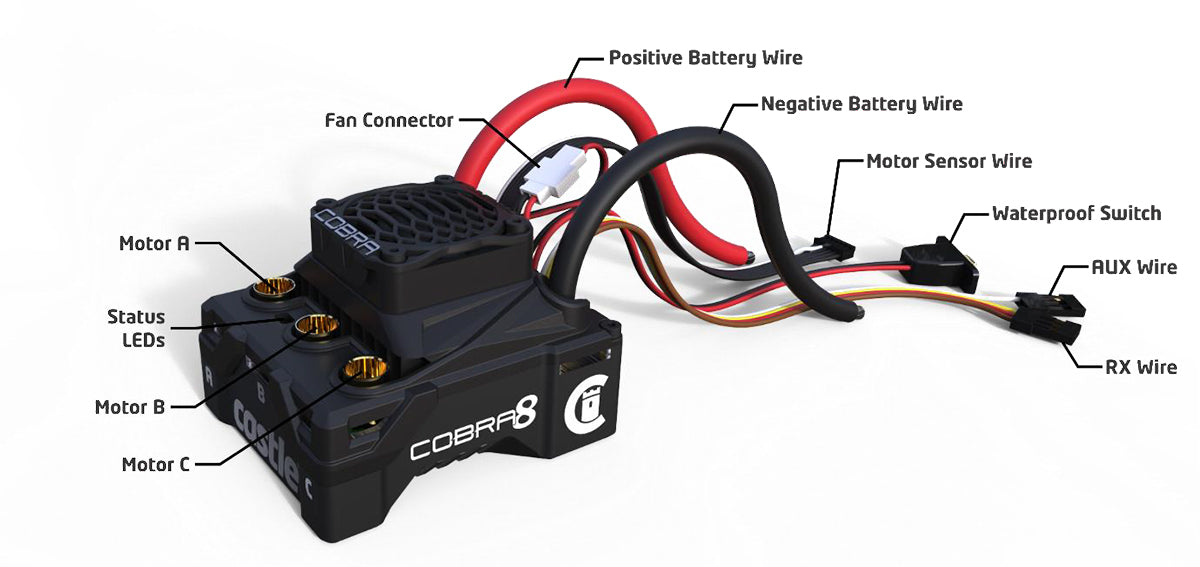 Castle Creations Cobra 8 6S 1/8 Scale Brushless ESC 010-0172-00