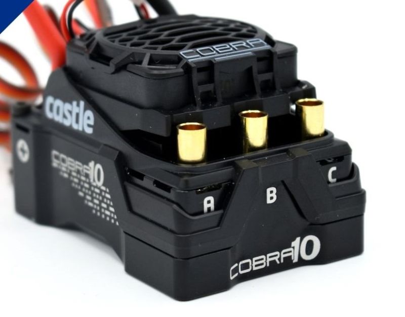 Castle Creations Cobra 10 ESC 1/10 or 1/8 Scale 6S Max 25.2V Max 8A Peak BEC 010-0174-00