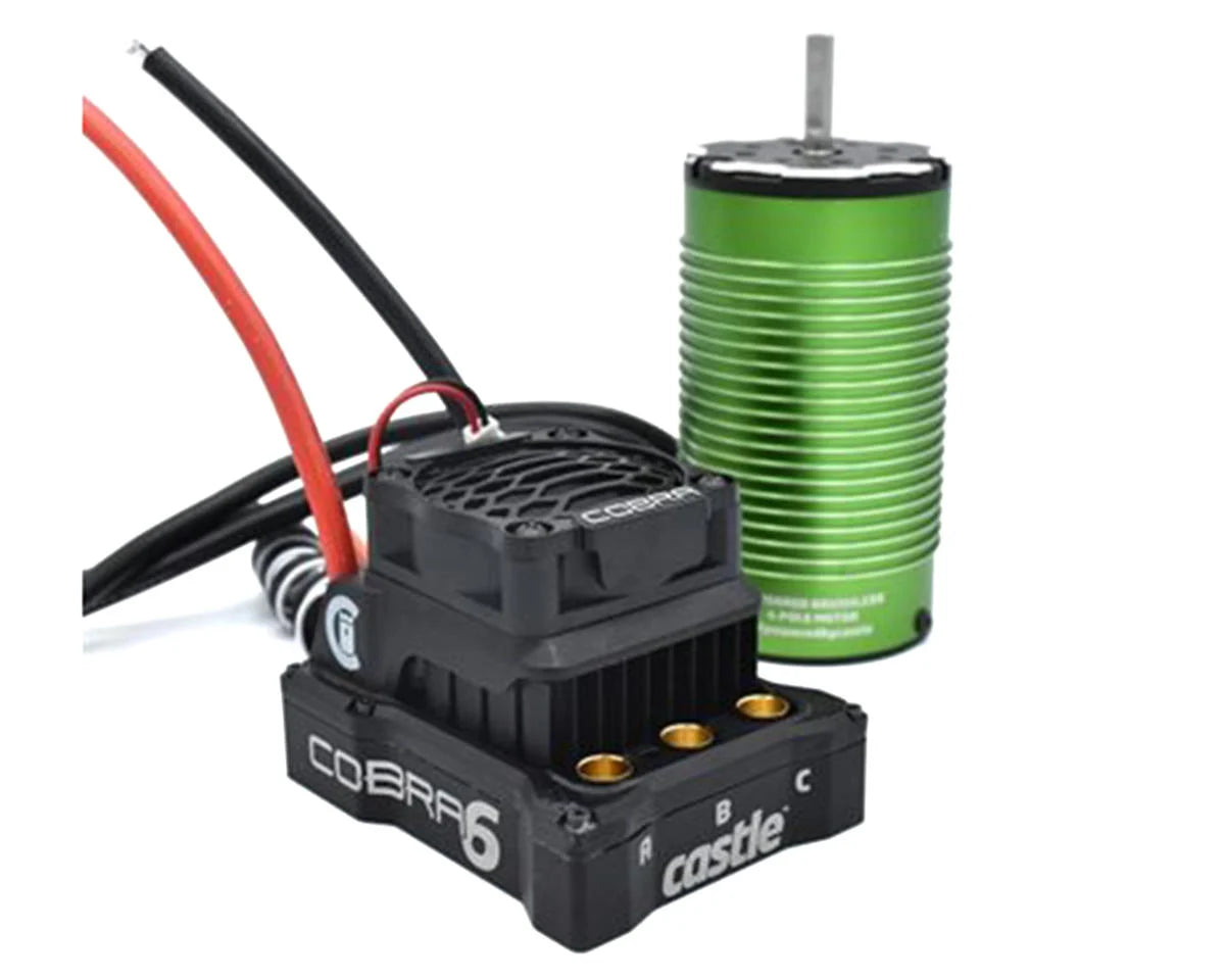 Castle Creations Cobra 6 ESC + 1717 1260kV Sensored Brushless Motor Combo – 1/8 Power System