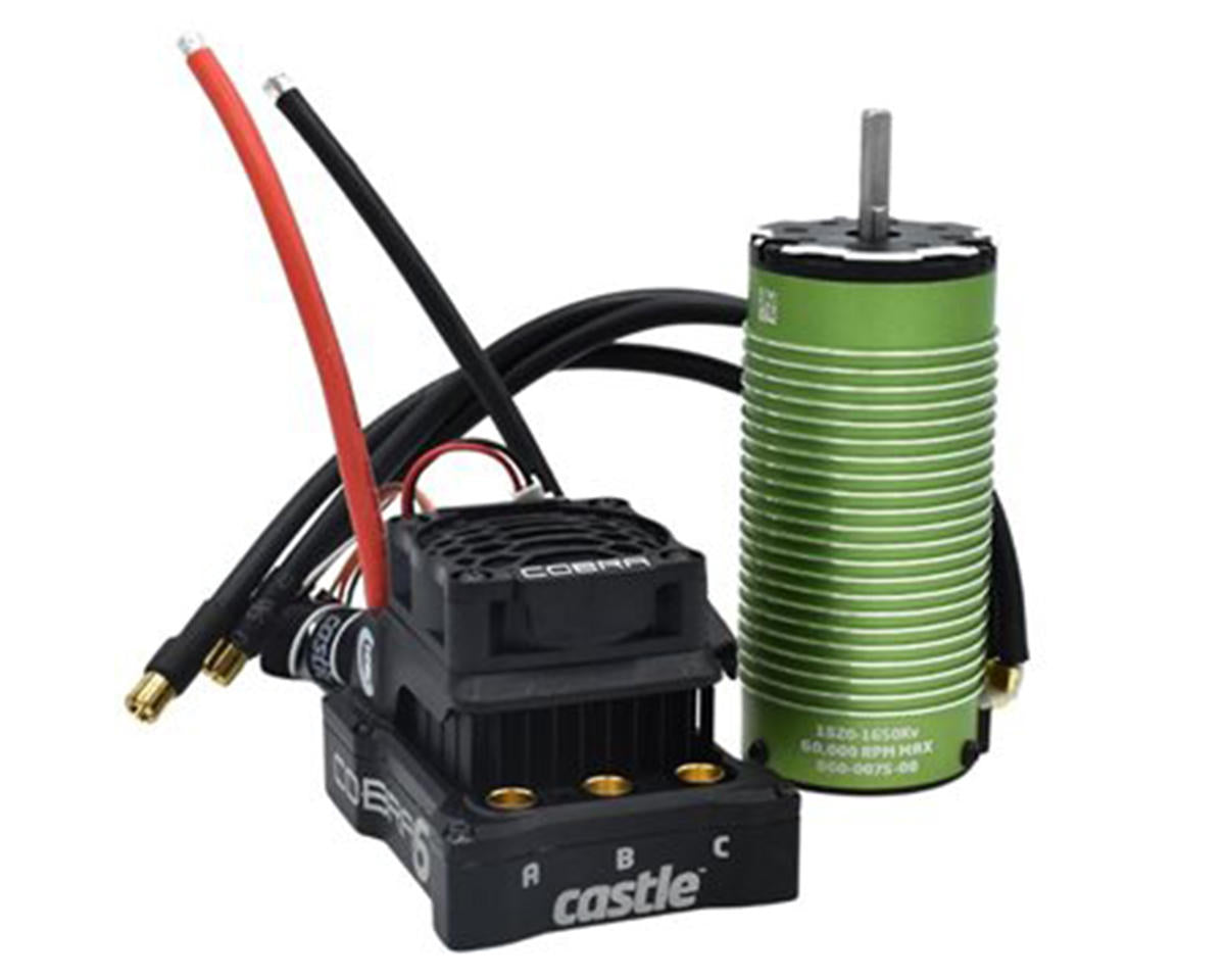 Castle Creations Cobra 6 ESC + 1520 1650kV Sensored Brushless Motor Combo – 1/8 Power System